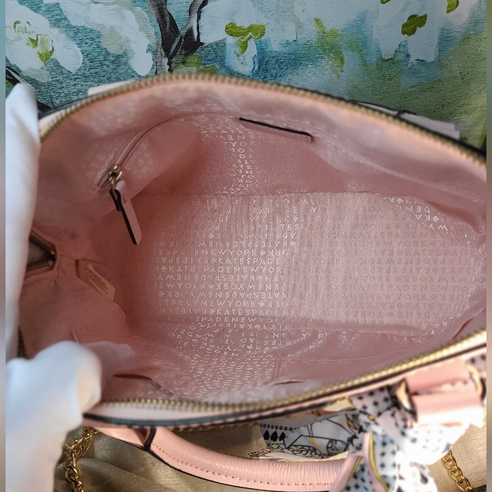 💖Kate Spade Wellesley Rachelle Large Light Pink Pebble Leather Satchel, EUC - Picture 13 of 17